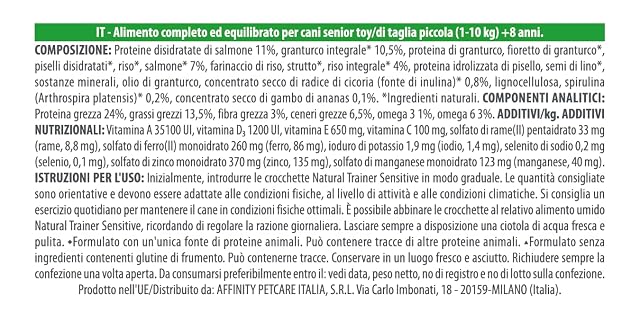 Foto 4 de 6 de Natural Trainer Sensitive No Gluten - Pienso para Perros Mini-Toy Senior con Salmón y Cereales Integrales