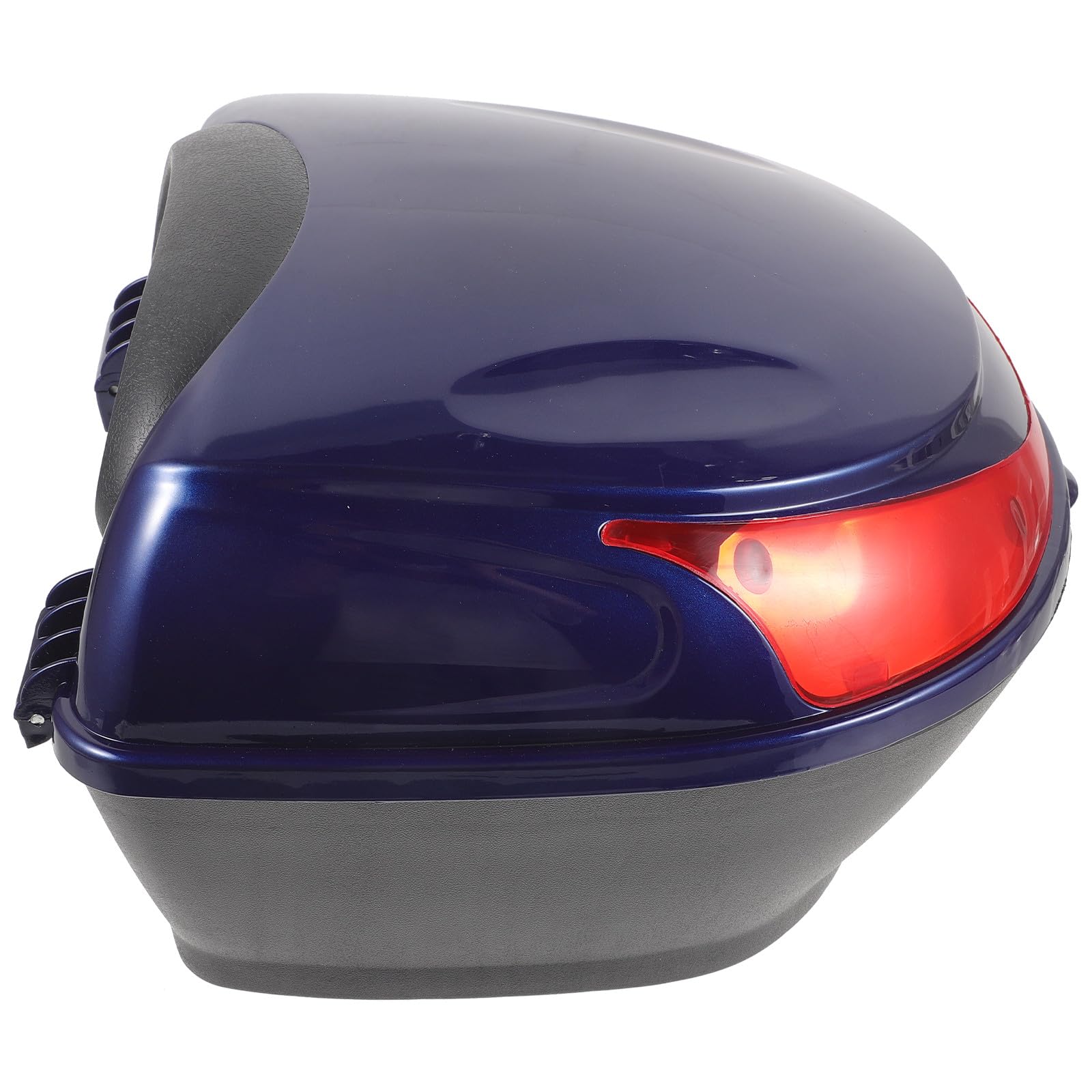 Coffre Arrière pour Scooter Électrique Bleu Boîte de Rangement Verrouillable en Plastique Résistant Top Case Moto 30L Étanche pour Transport Sécurisé et Usage Quotidien