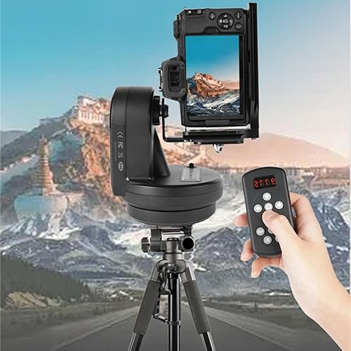 Miniatura 9 de YT800 Cabezal de trípode panorámico giratorio motorizado, cabezal de inclinación panorámica con control remoto y clip para teléfono móvil para