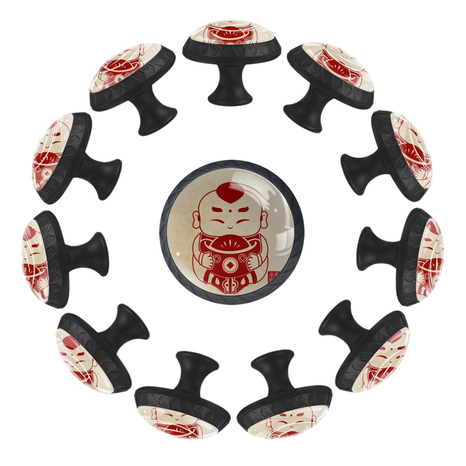 Boutons de tiroir ronds 35 mm Rich Every Year lot de 12 pour meuble