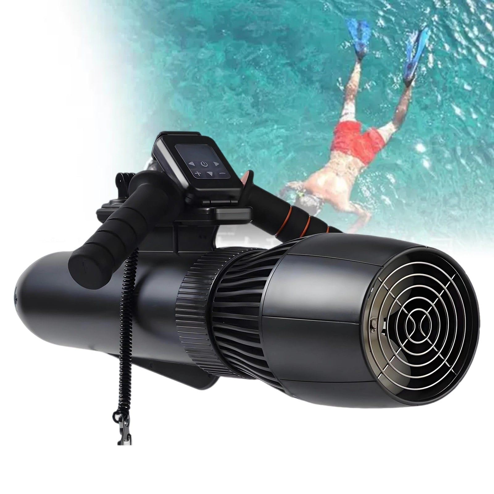 ExoticaBlend Underwater Scooter 500W Brushless Motor 130 Min Runtime IPX8 Waterproof 30m Depth 10 Speed Control with Camera Mount for Snorkeling Diving 10000mAh