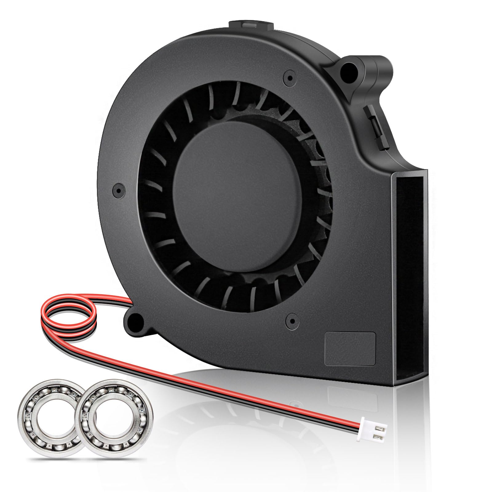 12V Brushless DC Centrifugal 75mm x 15mm Blower Mini Turbo 2Pin Fan for Humidifier、Helmet、3D Print