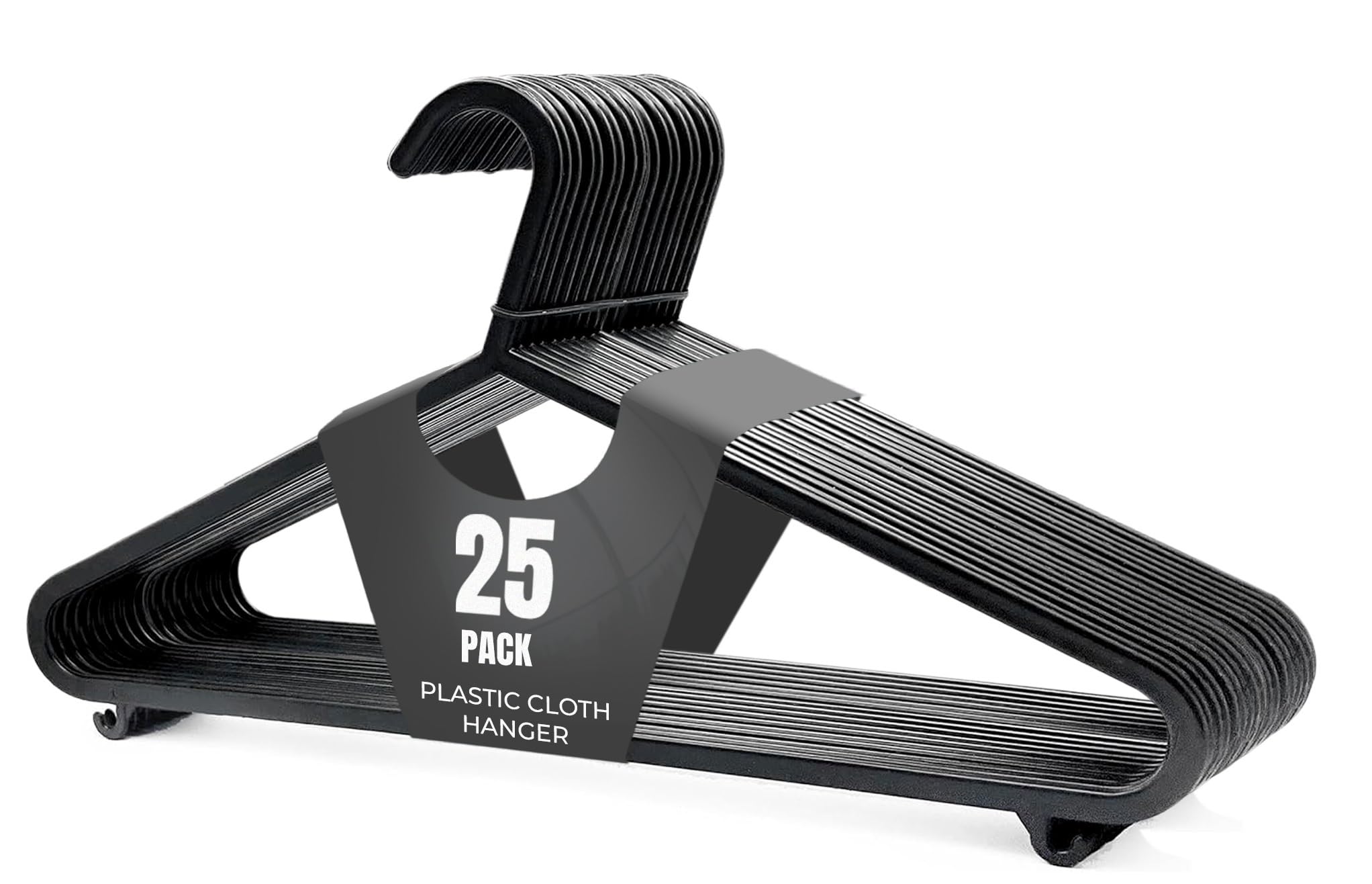 DIVCHI Confezione da 50 grucce in plastica per adulti con barra per pantaloni e labbra, dimensioni 39 cm di larghezza e 18,5 cm di altezza (set da 50