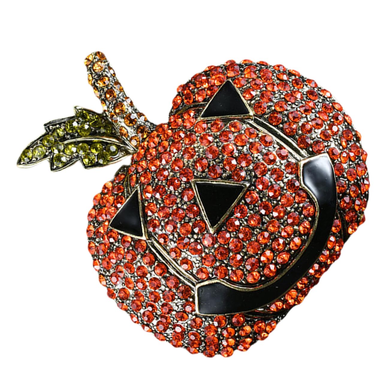 Broche Vegetal Esmalte Para Víspera De Todos Sombrero De Calabaza De Halloween Chico Señoras Disfraz De Broches Declaración Artificial Orange Aleación