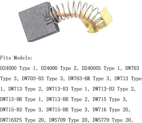 Miniatura 2 de UFelice Escobillas de carbón compatibles con DeWALT D24000DW713DW716 Juego de cepillos de repuesto y plomo que sustituye a Dewalt, 2 paquetes