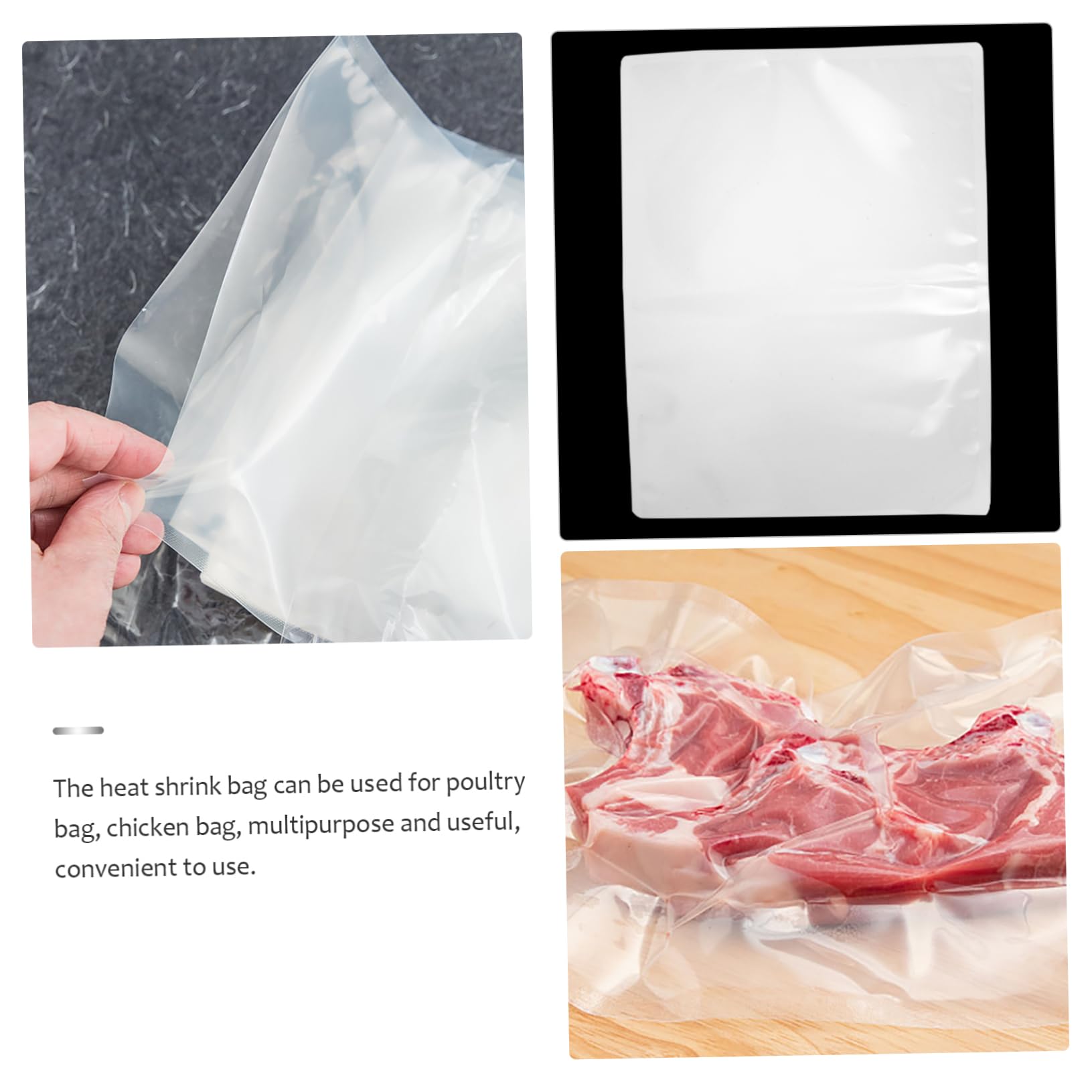 SOESFOUFU Chicken Poultry Heat Shrink Bags 10 Pack Sealing Wraps for Storage Freezing