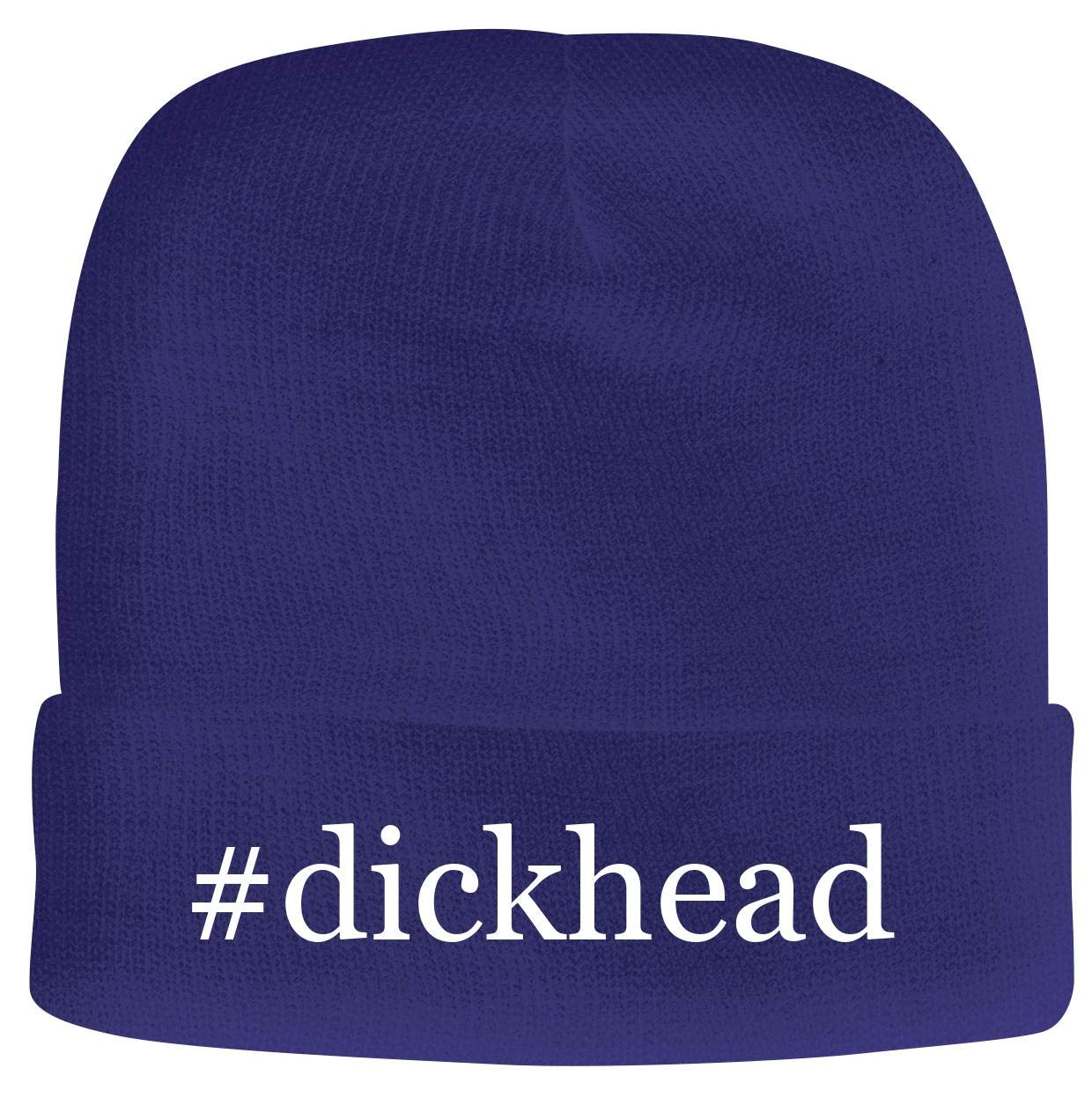 BH Cool Designs #dickhead - Men's Hashtag Soft & Comfortable Beanie Hat Cap, Blue, One Size