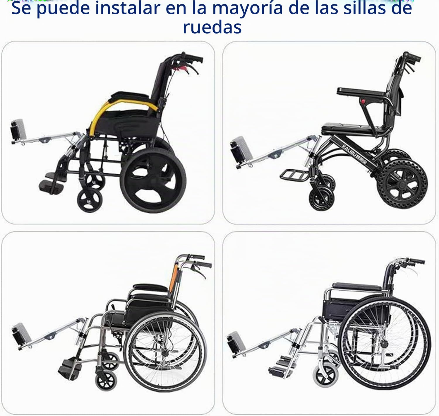 Reposapiés ajustable para silla de ruedas, universal, capacidad de carga: 100 kg, fácil de limpiar, ángulo ajustable/90° – 180°, placa acolchada para pies apto para personas mayores (izquierda)