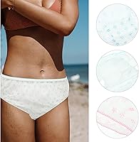 Vista 7 de Healeved 7 piezas de algodón de viaje, calzoncillos desechables para mujer, ropa interior de una sola vez, ropa interior de tela XL, bragas de viaje