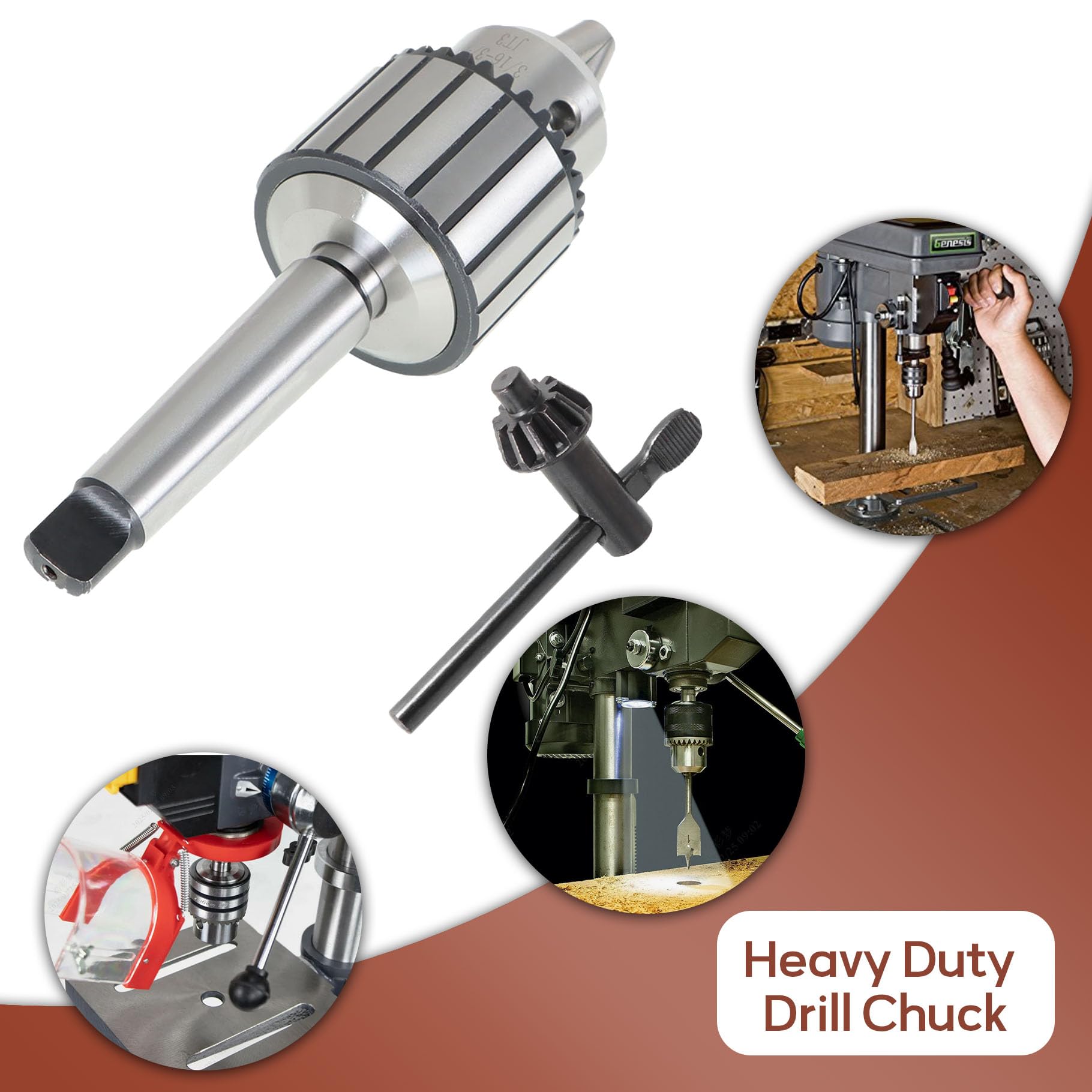 NEW 3/4 \" DRILL CHUCK WITH R-8 TAPER FOR ENCO MILLING MACHINE AND OTHERS