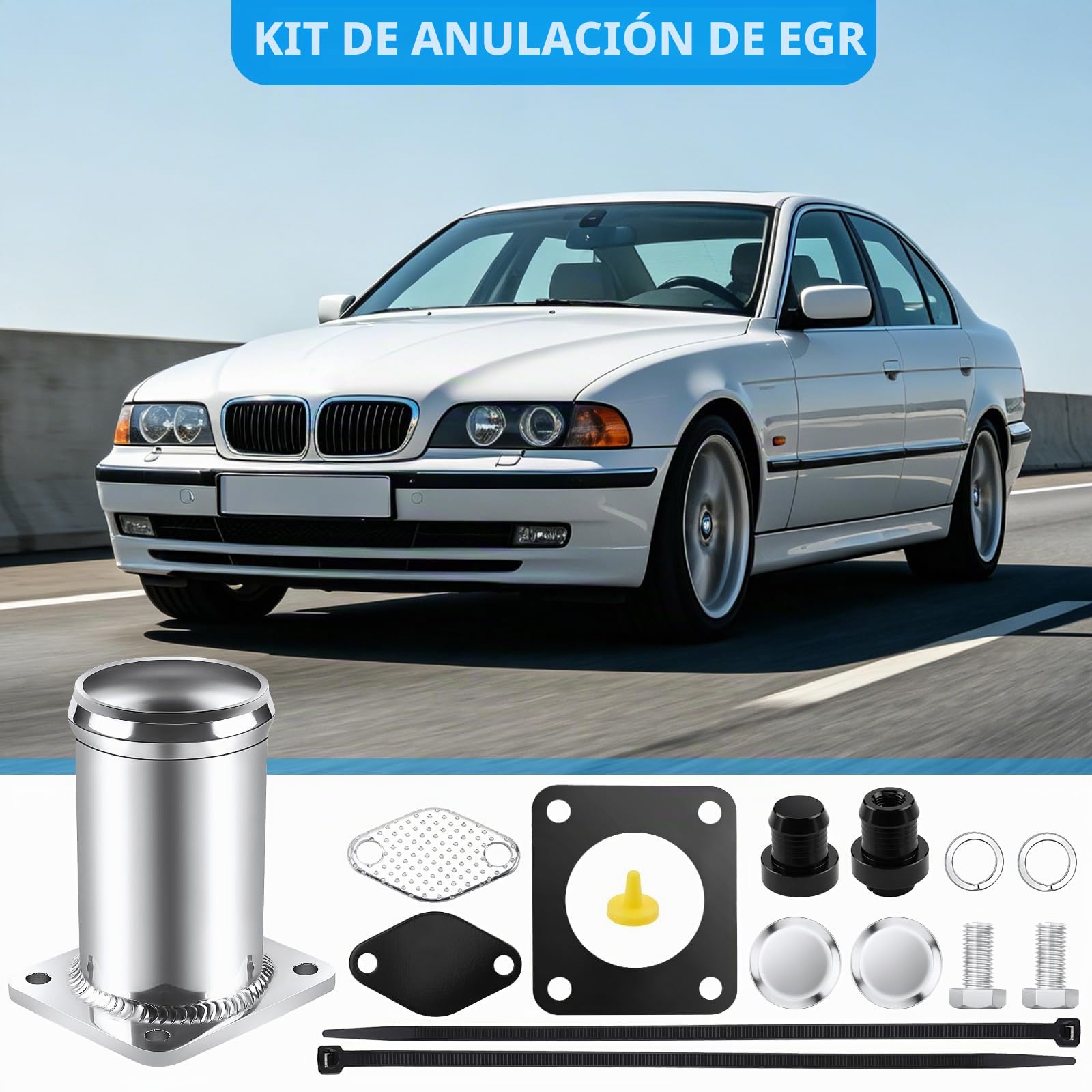 KAOLALI Kit de extracción de válvula EGR compatible con 3 E46, 5 E60, E61, 7 E65, kit de extracción de válvula EGR para X3 E80, X5 E53 con motores 3.0 M57N, 1171778999, 1117804379