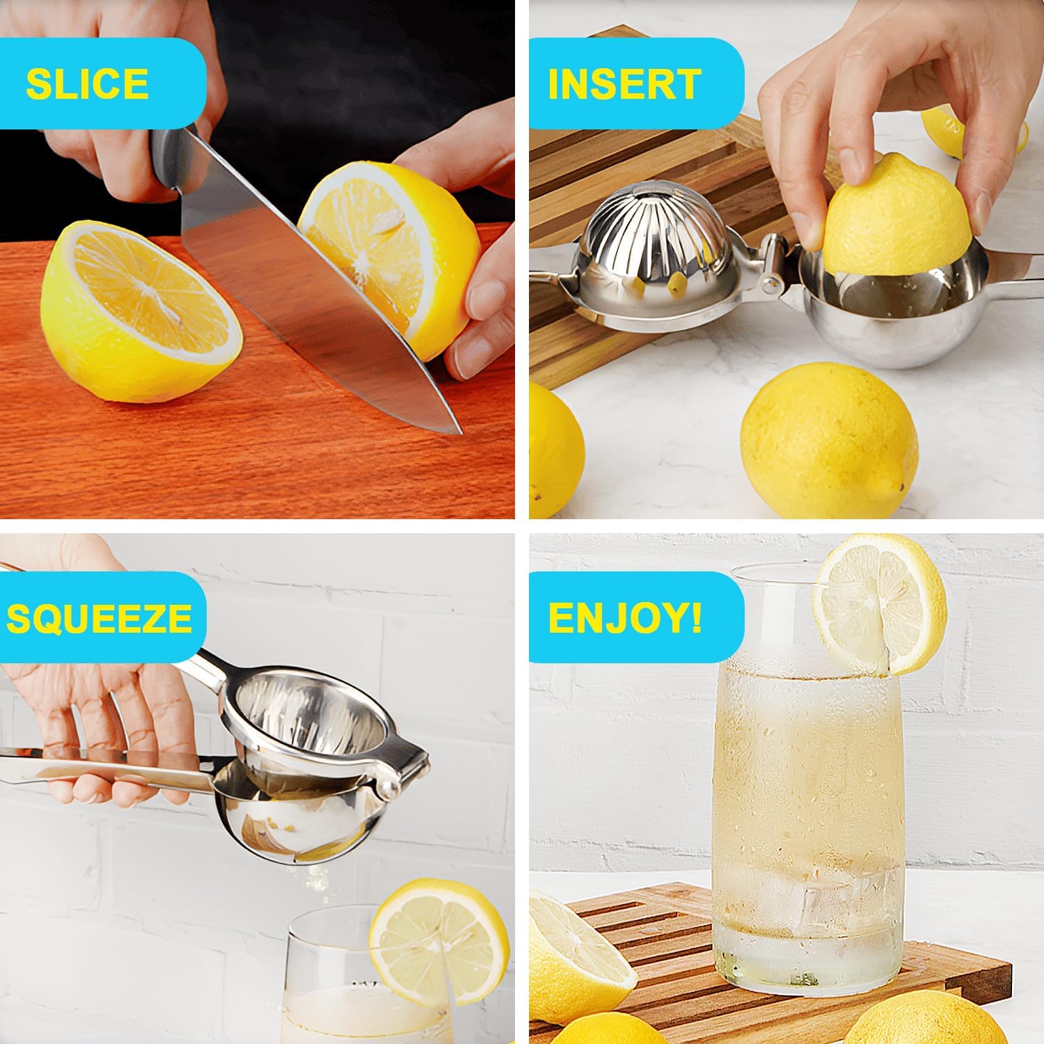 Lemon Squeezer Manual Heavy Duty Stainless Steel Lemon Juicer