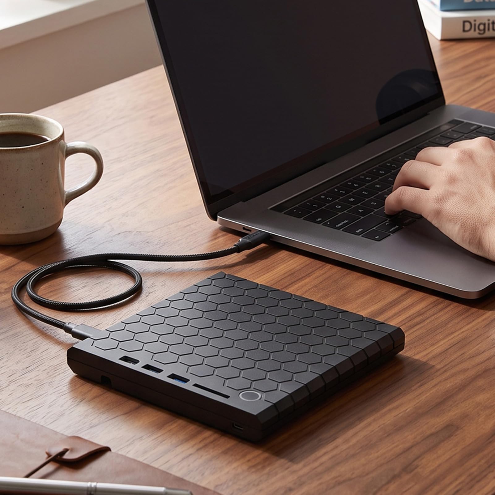 Luocute Unità CD DVD Esterna con USB 3.0 Tipo C per Laptop