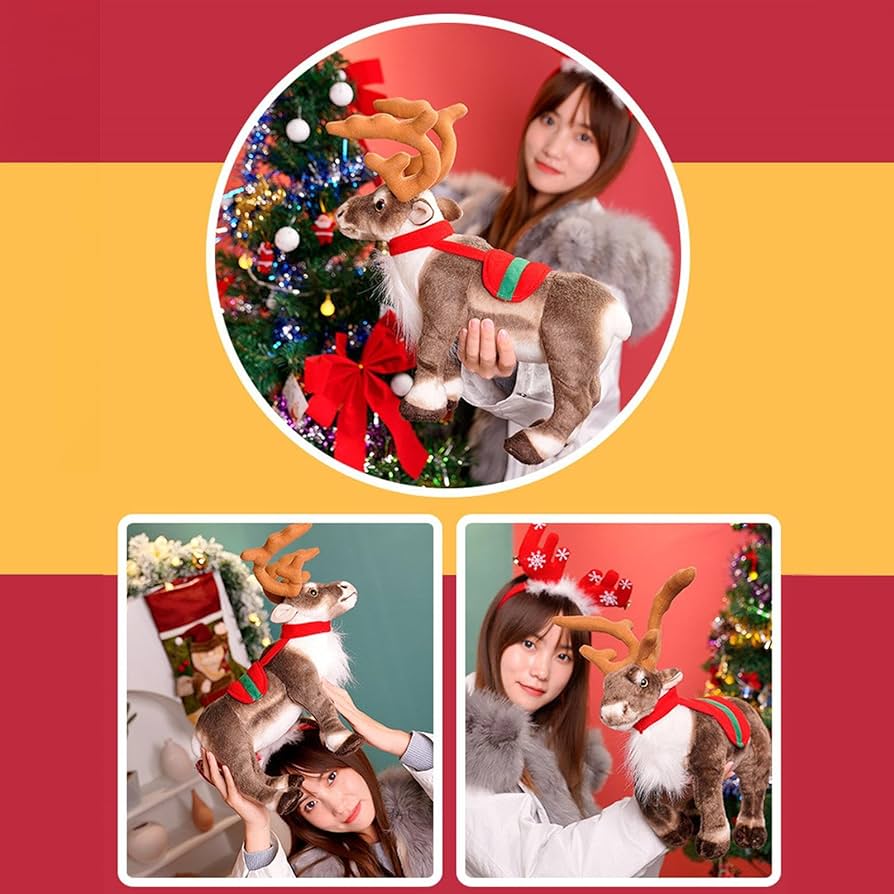 トナカイ茶色いぬいぐるみ 赤い鼻 鈴付き激レア売ってない19.5cmまあきれい トナカイ ぬいぐるみ 44cm - メルカリ