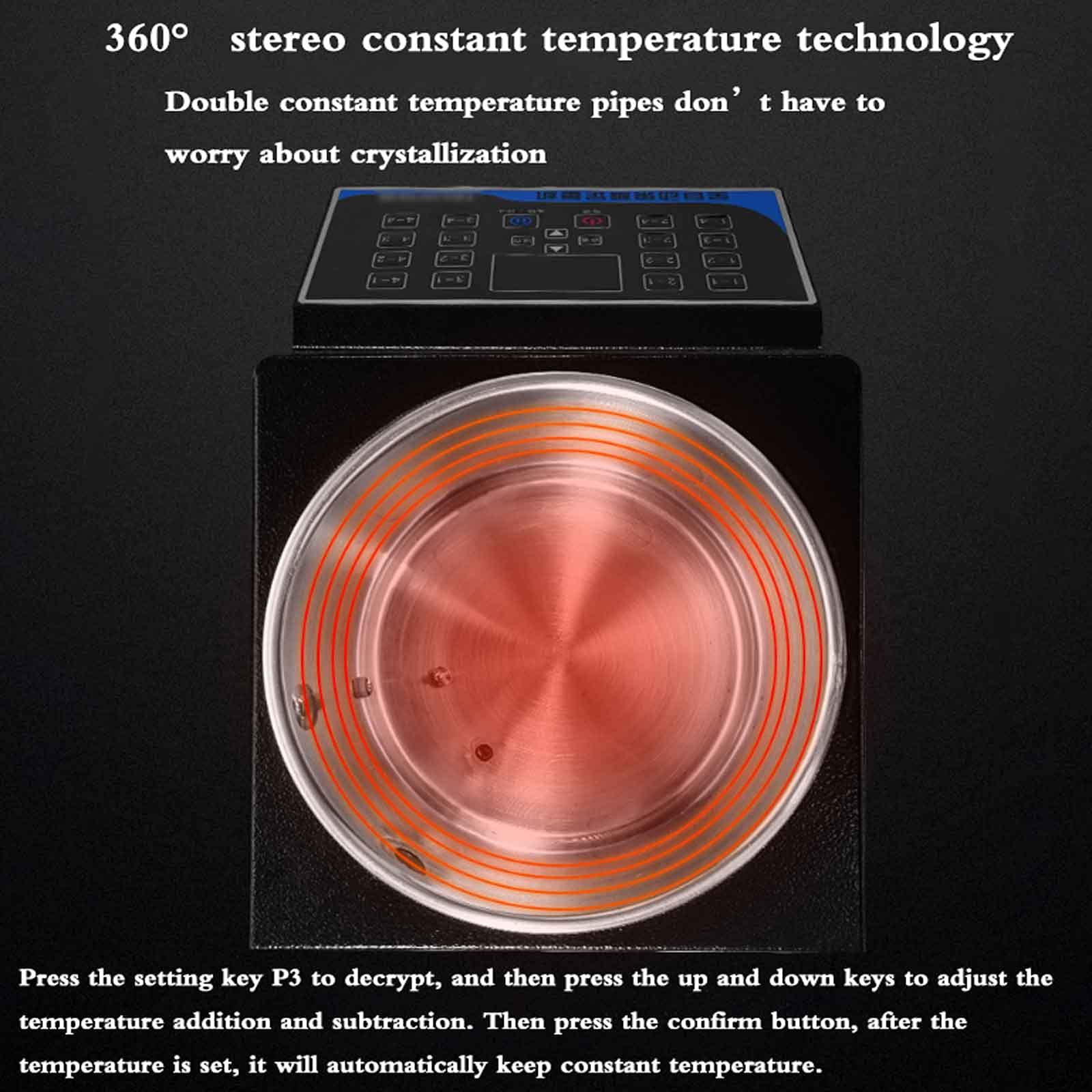 Dispenser Automatico di Fruttosio Commerciale Piccolo Distributore Automatico di Sciroppo, Attrezzatura per Negozio di tè al Latte, Temperatura Costante Stereo a 360°, 25x35x42cm