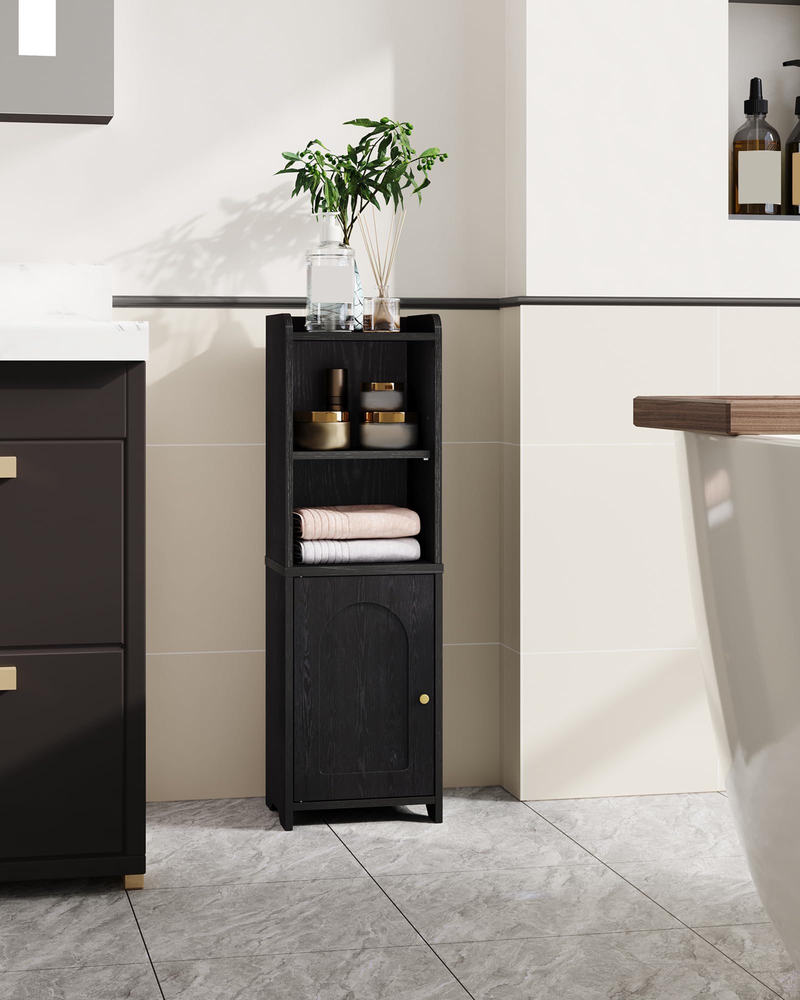 Amazon.com: Hzuaneri Bathroom Storage Cabinet, Corner Floor