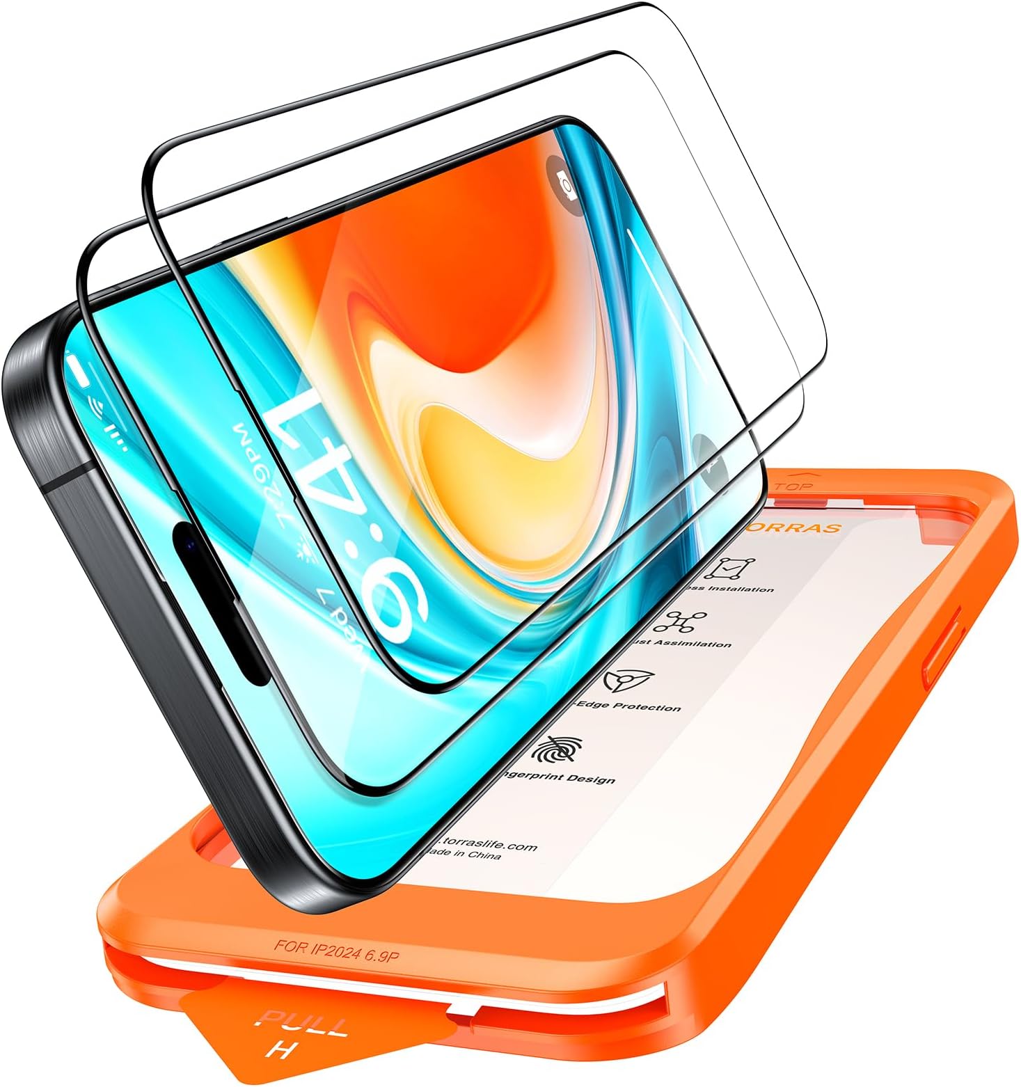 Top-Notch Military-Grade Shatterproof for iPhone 15 Screen Protector [Most durable 9H+ Glass,Unbreakable from 12-foot Drop] for iPhone 14Pro&iPhone 15, Diamond Shield 2 Packs
