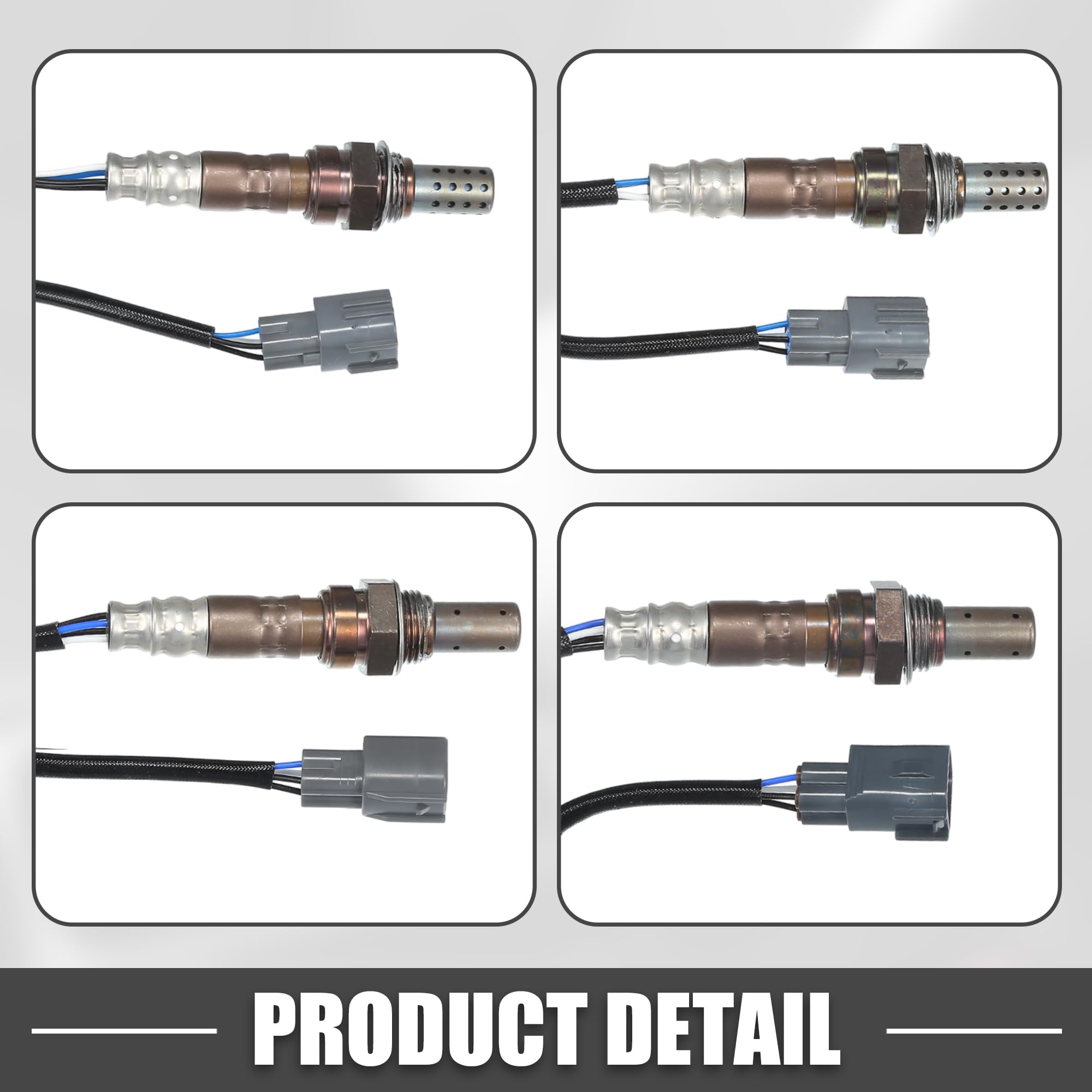 A ABSOPRO Sensor De Oxígeno O2 Para Toyota Rav4 2001-2003 4 Piezas | Oe 8946742010/8946742020/8946542090/8946542100, Posiciones Delantero Trasero Arriba Izquierda Derecha, M18X1.5, 4 Pines