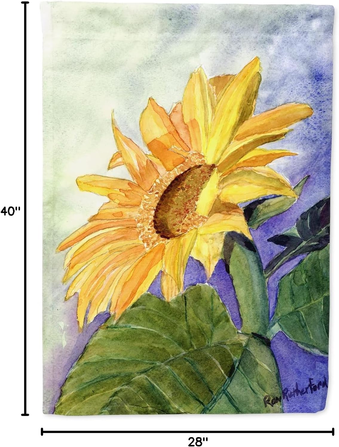Caroline's Treasures RDR2001CHF Flower - Sunflower House Flag Large Porch Sleeve Pole Decorative Outside Yard Banner Artwork Wall Hanging, Polyester, House Size, Multicolor