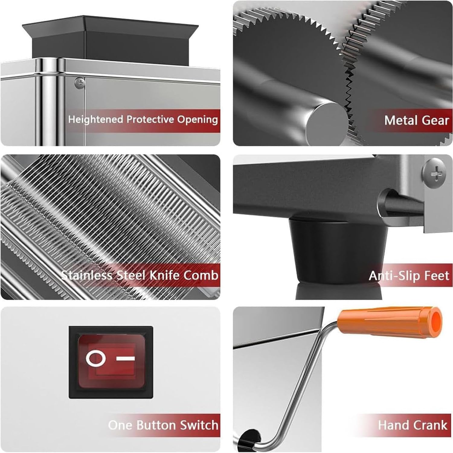 Cortadora De Fiambre Profesional Eléctrica 850W - Alta Velocidad 310r/min, Acero Inoxidable, 150kg/h, Para Restaurantes, Carnicerías Y Preparación De Alimentos(5mm)