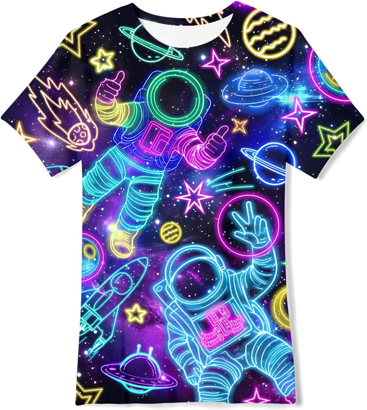 Idgreatim Boys Novelty Shirt Kids 3D Graphic T-Shirt Short Sleeve Crewneck Tees Size 4-14T