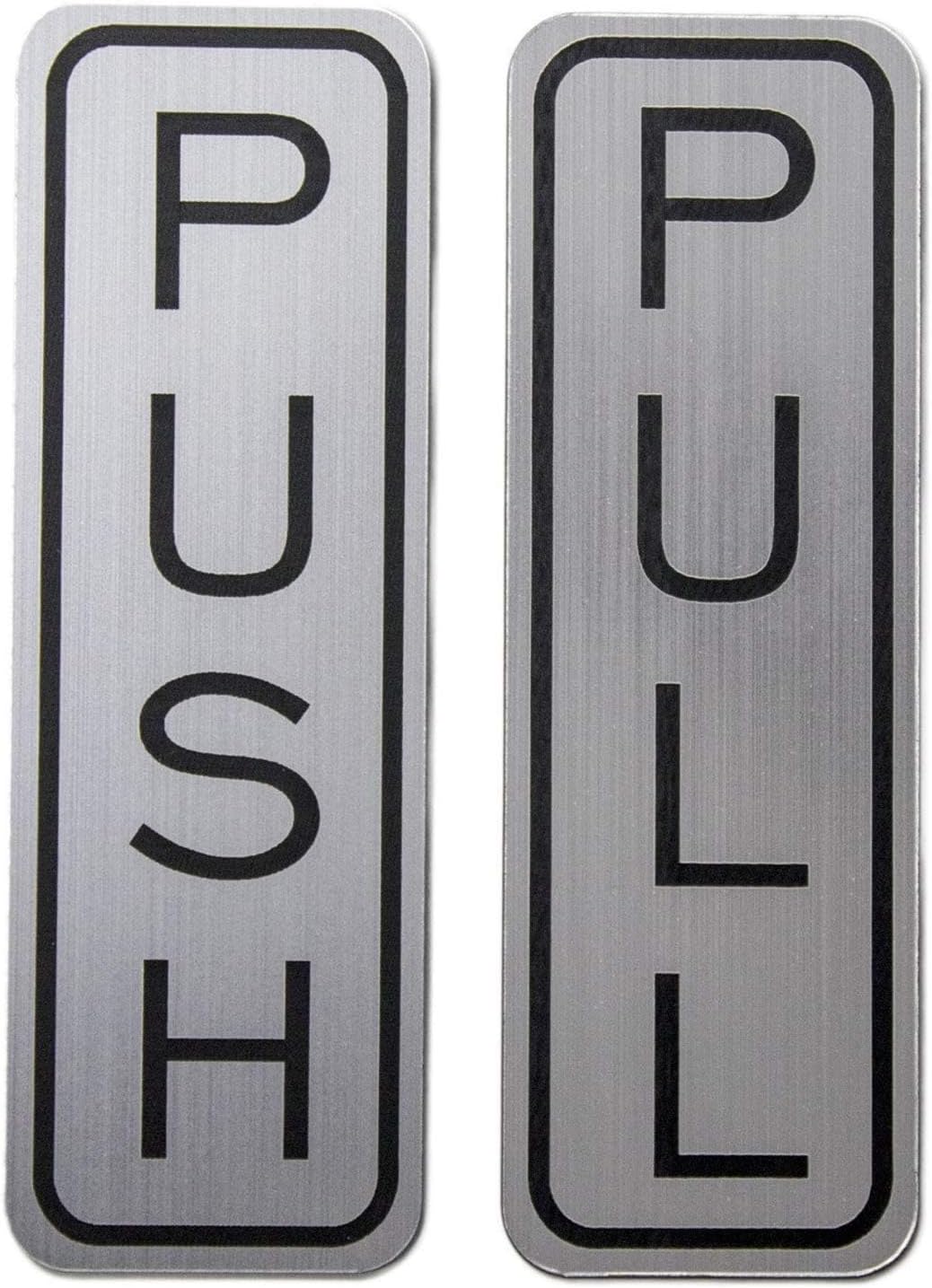 Burning desire 304 Grade Stainless Steel Premium Push/Pull Set Door Vertical Sign 5 x 1.5 inch Stylish (Pack of 1)