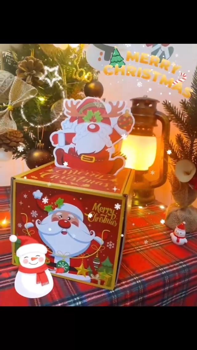 Christmas Money Pull Boxes - 6PCS Surprise Cash Gift Holders With Santa & Reindeer Designs