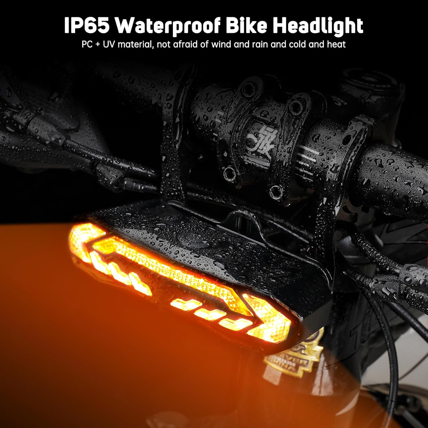 Smart Bike Turn Signals, Rechargeable Front Bike Light & Electric Bike Horn, Waterproof Bicycle Alarm System Anti Theft, Cycling Safety Warning Bicycle Turn Signals for Ebike Bicycle Scooter