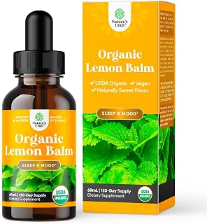 Organic Lemon Balm Leaf Liquid Extract for Immune Support - Lemon Balm Tincture for Mood & Relaxation Support - Organic Tincture Leaf Drops for Adults & Kids Dietary Supplement - 2OZ - 120 Day Supply