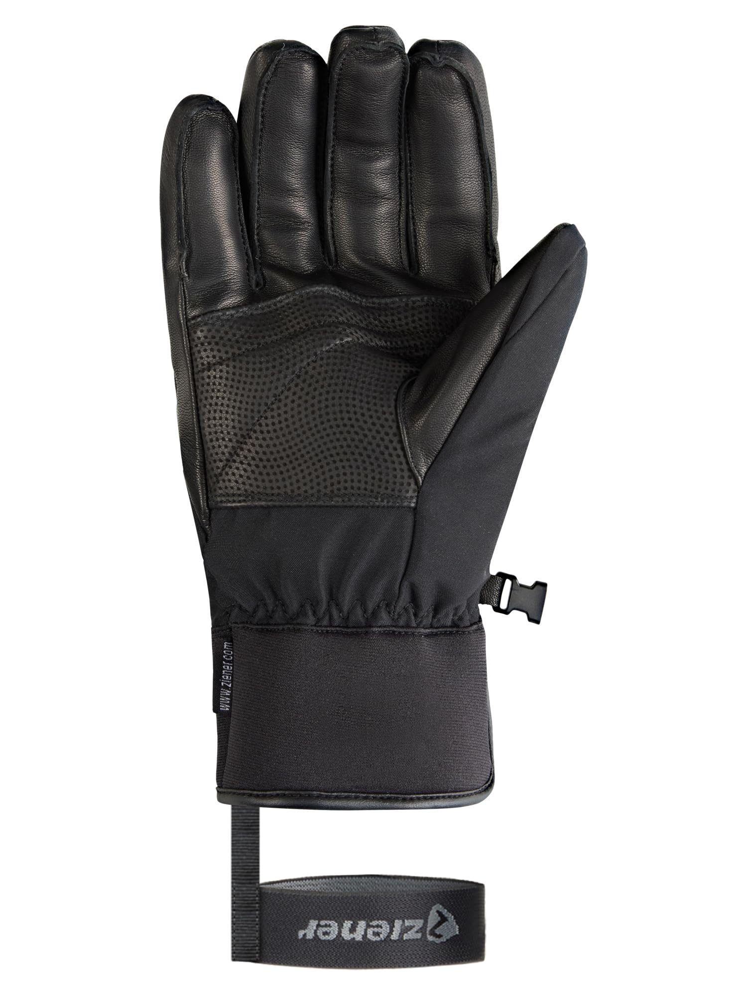 Ziener GOMIN-Z - Guanti da sci da uomo, per sport invernali, con interno in pelle impermeabile, senza PFC, colore: blu persiano
