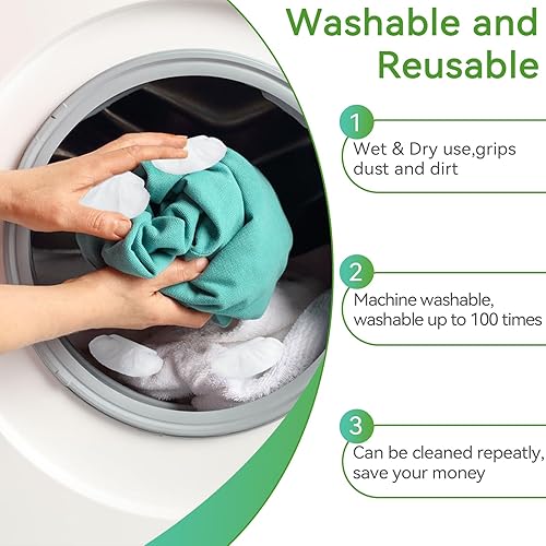 Miniatura 3 de Sgizoku Paquete de 6 paños universales de microfibra para limpiador de vapor de mano, compatibles con Bissell Steam Shot, Comforday, PurSteam,