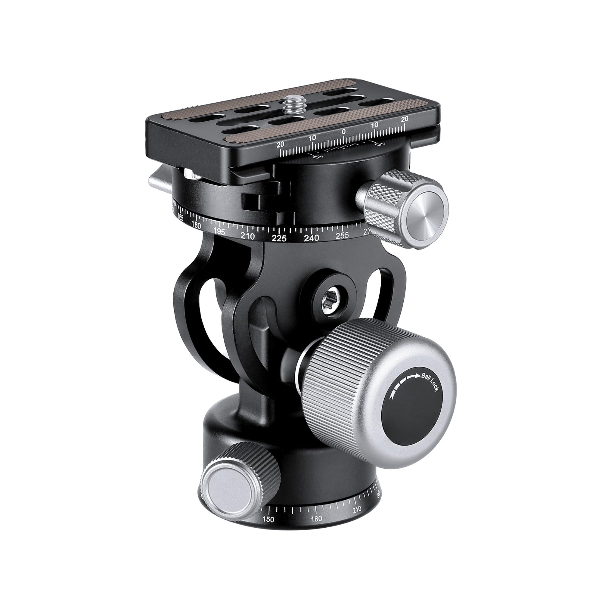 Leofoto - Tête de Monopode - Se Monte sur des plaques de trépieds de 48 mm de diamètre avec Une Connexion filetée 3/8" - Poids de Charge: 12 kg - VH-20