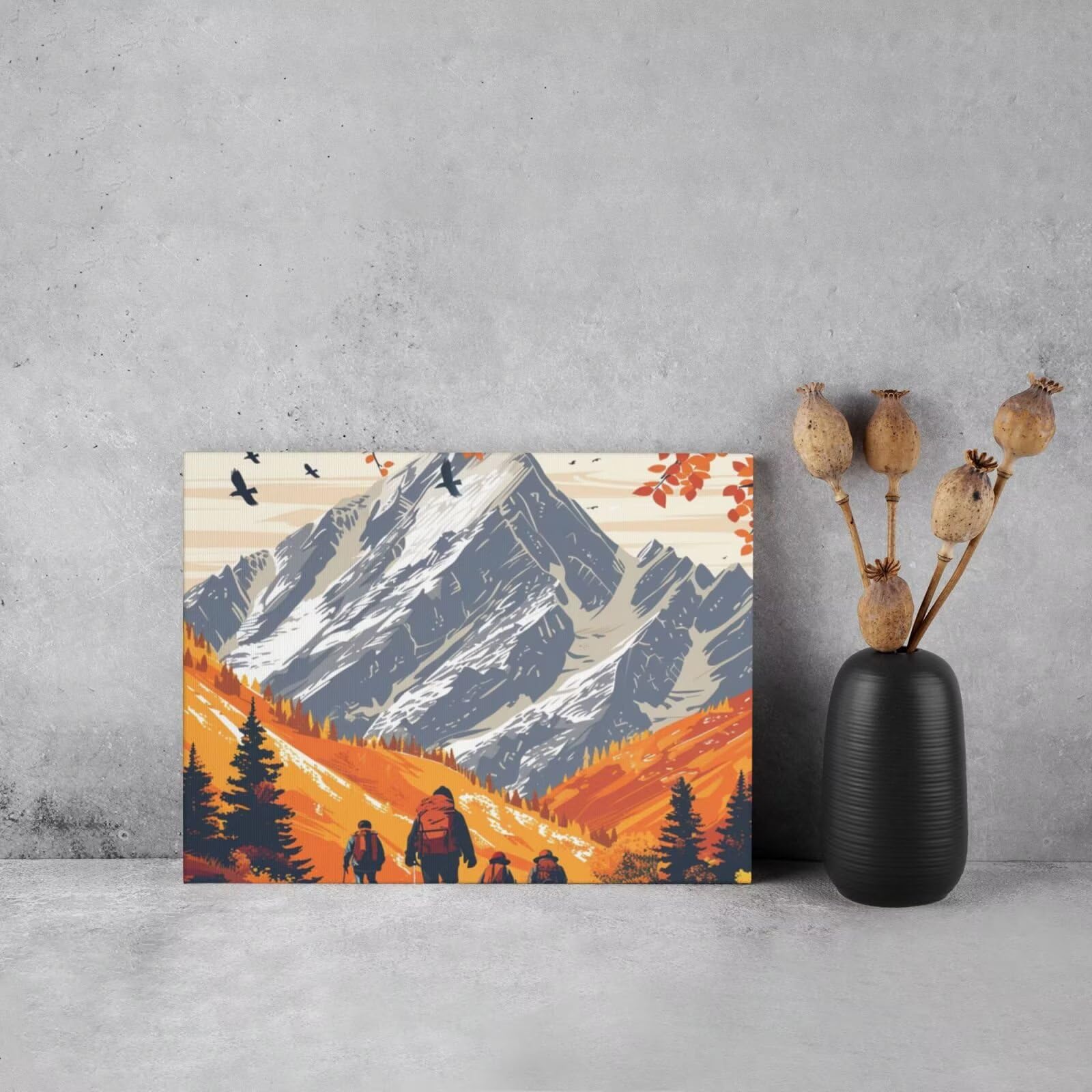 Kit per pittura con numeri per adulti, motivo: margherite con numeri per principianti, pittura acrilica con 6 pennelli, kit di pittura a olio per decorazione da parete, 90 x 65