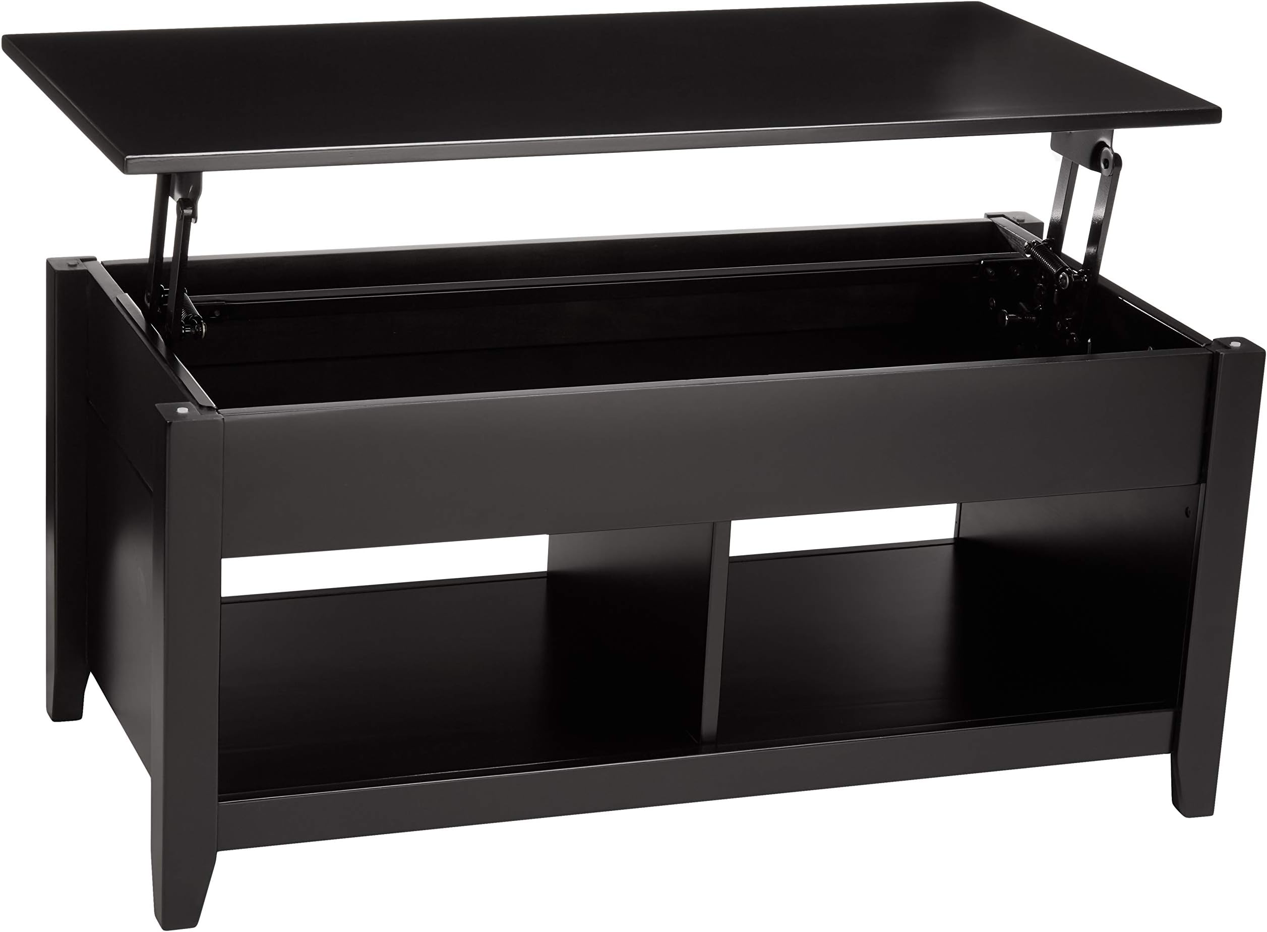 Amazon Basics Rectangular Coffee Table for Living Room with Storage, Lift Top, 40 in x 18 in x 19 in, Black