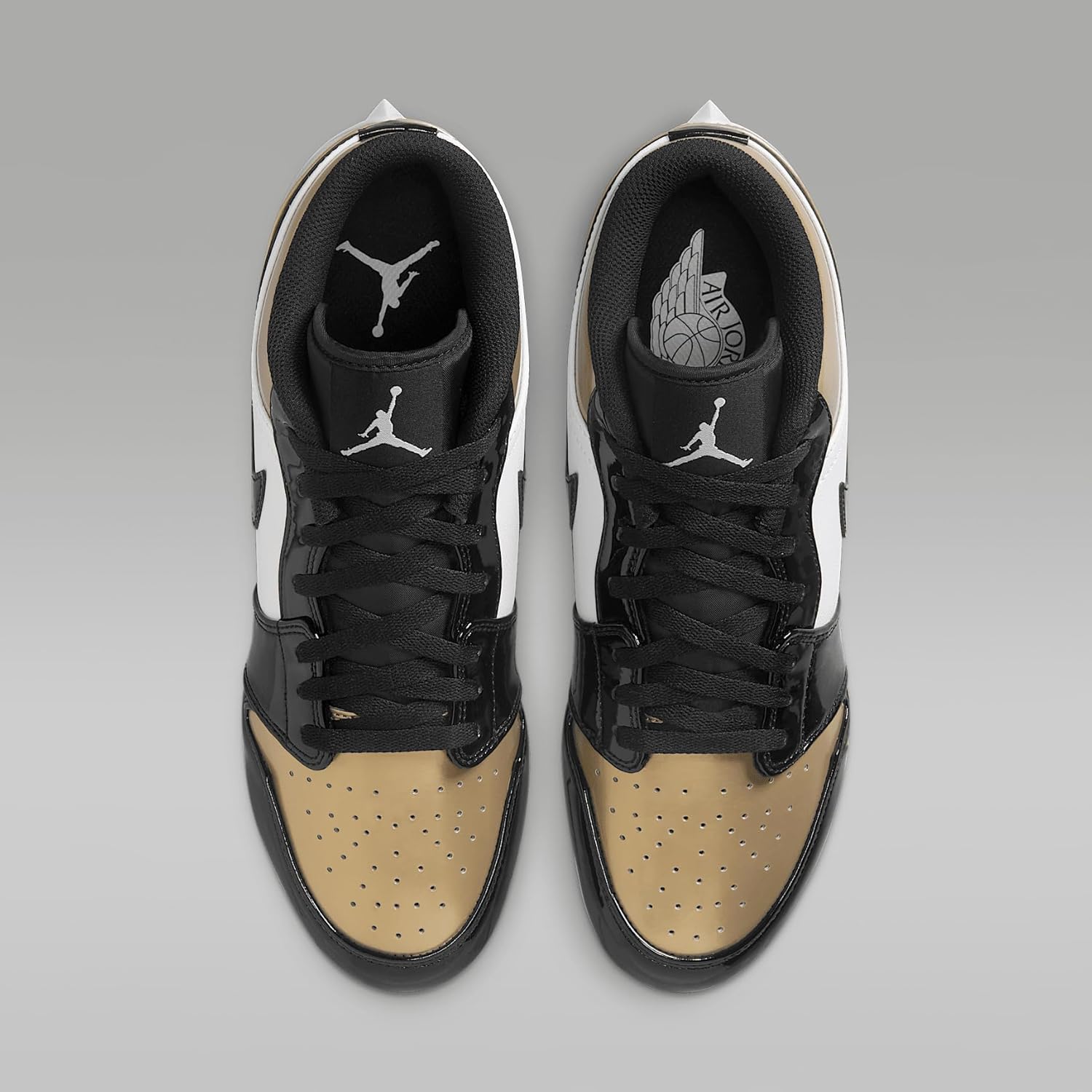 Jordan 1 Low TD Men's Football Cleat (FJ6245-701, Metallic Gold/White/Black) Size 11.5