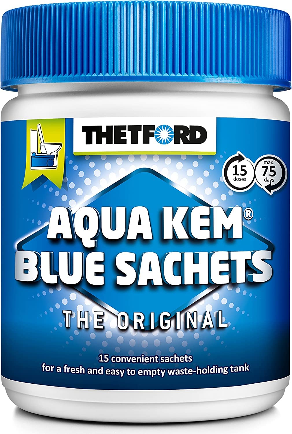 PLANTAWA Thetford Aqua KEM Blue Sachets + Rinse Awaking 2l,Líquido WC Químico,Liquido WC Potti, Aditivo Aguas Negras Caravana, Liquido Taza WC,Depósitos Autocaravanas,Concentrado,Aromatizante
