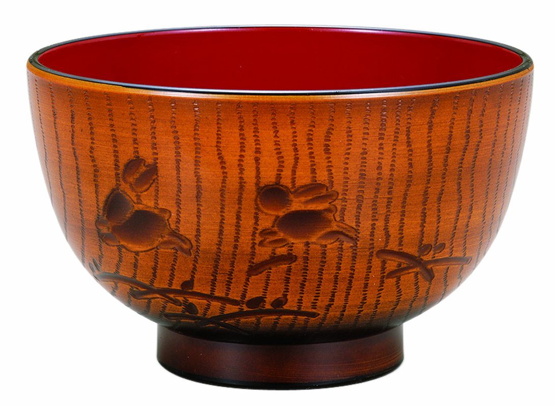 Yamanaka Paint 134933 Dishwasher Safe, Microwave Woodgrain, Rabbit, Yellow Heathered : Home & Kitchen