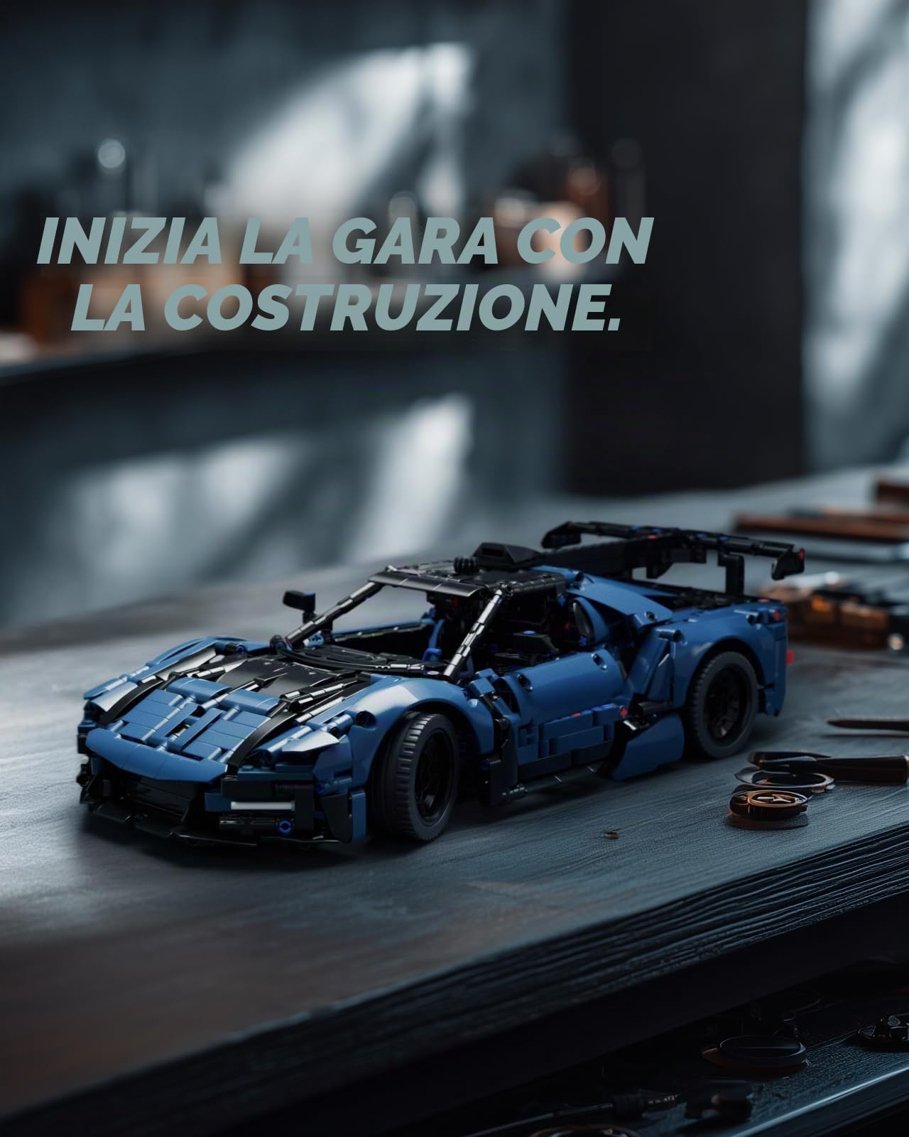 Nifeliz Technique NF10321 - Set di giocattoli da costruzione, scala 1:12, mattoncini da corsa, per adulti, decorazione e regalo (1,726 pezzi, NF10321)