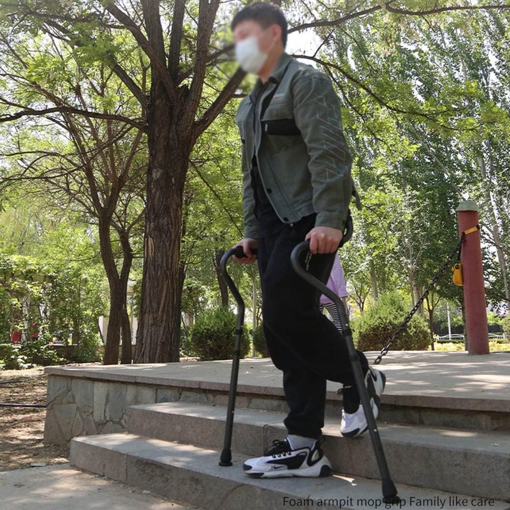 Fashionable Folding Crutches for Walking, Aluminum Underarm Crutches, Adjustable Crutches for Men, Women or Teens, Ergonomic Grip and Armpit Foam (S-Type) (Size : 2 Units)