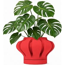 Large 3D Printed Modern Minimalist Planter Pots - 10 Inch Planter Pots with Drainage Plug - Large Flower Planter for Indoor Plants - Biodegradable Flower Planter for Home Garden Office Ariko