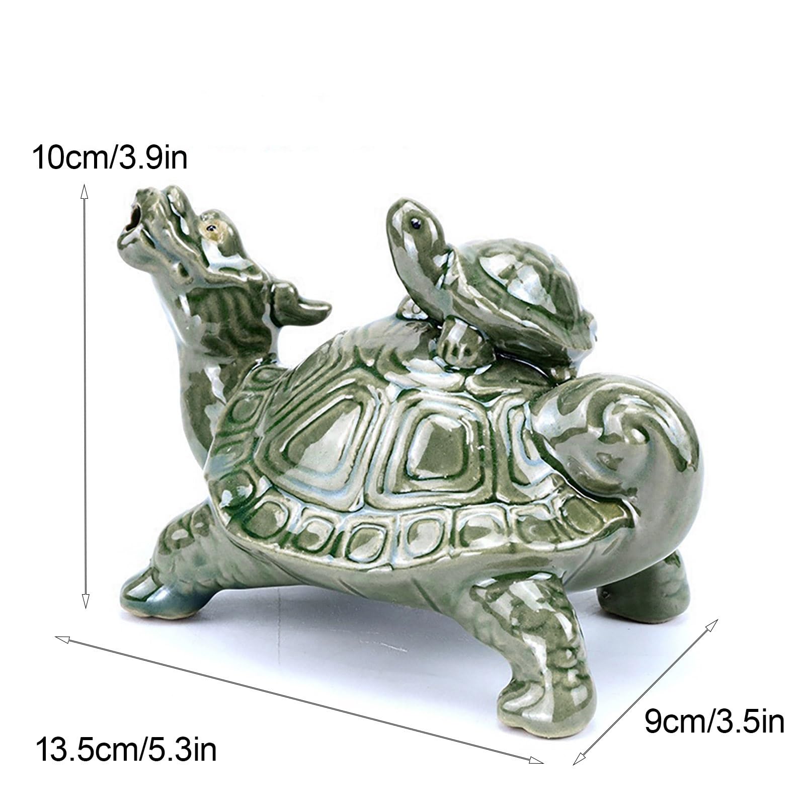 Fontaine céramique cracheur pour bassin d'animaux, décoration étang jardin Brown