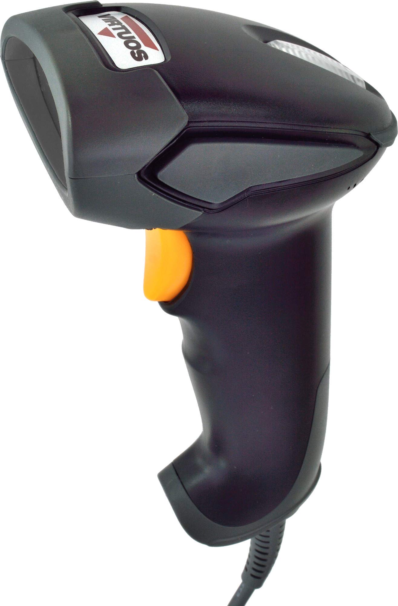 Lettore di codici a barre CCD, lettore di codici a barre, lettore manuale Virtuos HT-310A, a lunga durata, USB (tastiera/emulazione RS-232), con supporto, nero