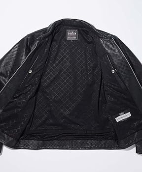 Amazon | [カドヤ] 革ジャン パンチング レザージャケット 公式