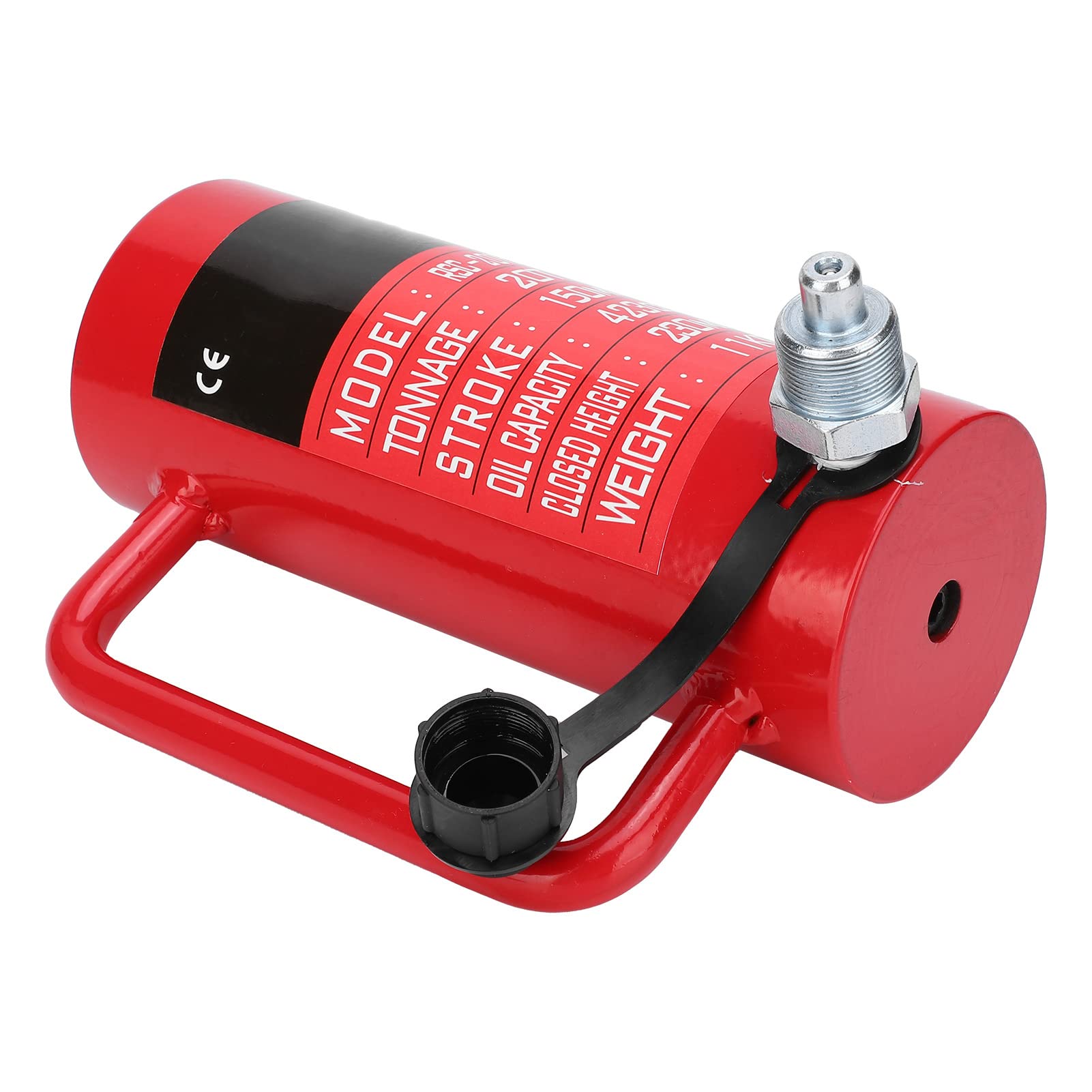 Generic Cilindro Hidráulico 20T, Herramienta de émbolo Ligera de para Uso Industrial, de 150 Mm, Color Rojo