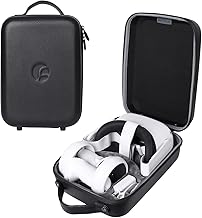 Tineer for Oculus Quest 2 VR Waterproof Handbag Travel Carrying Case, Hard Shell EVA Storage Bag Shock-Proof Hard Case for Oculus Quest 2 VR Accessories