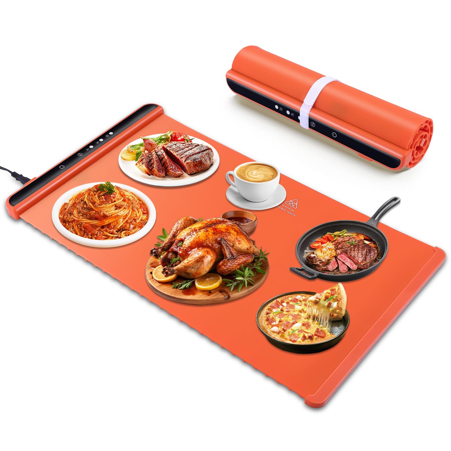 Bandeja Eléctrica, con Temperatura Ajustable, Diseño Plegable y Calentamiento Rápido, Adecuada para Paneles de Calentamiento para Buffets, Reuniones Familiares, Sábados, Días Festivos