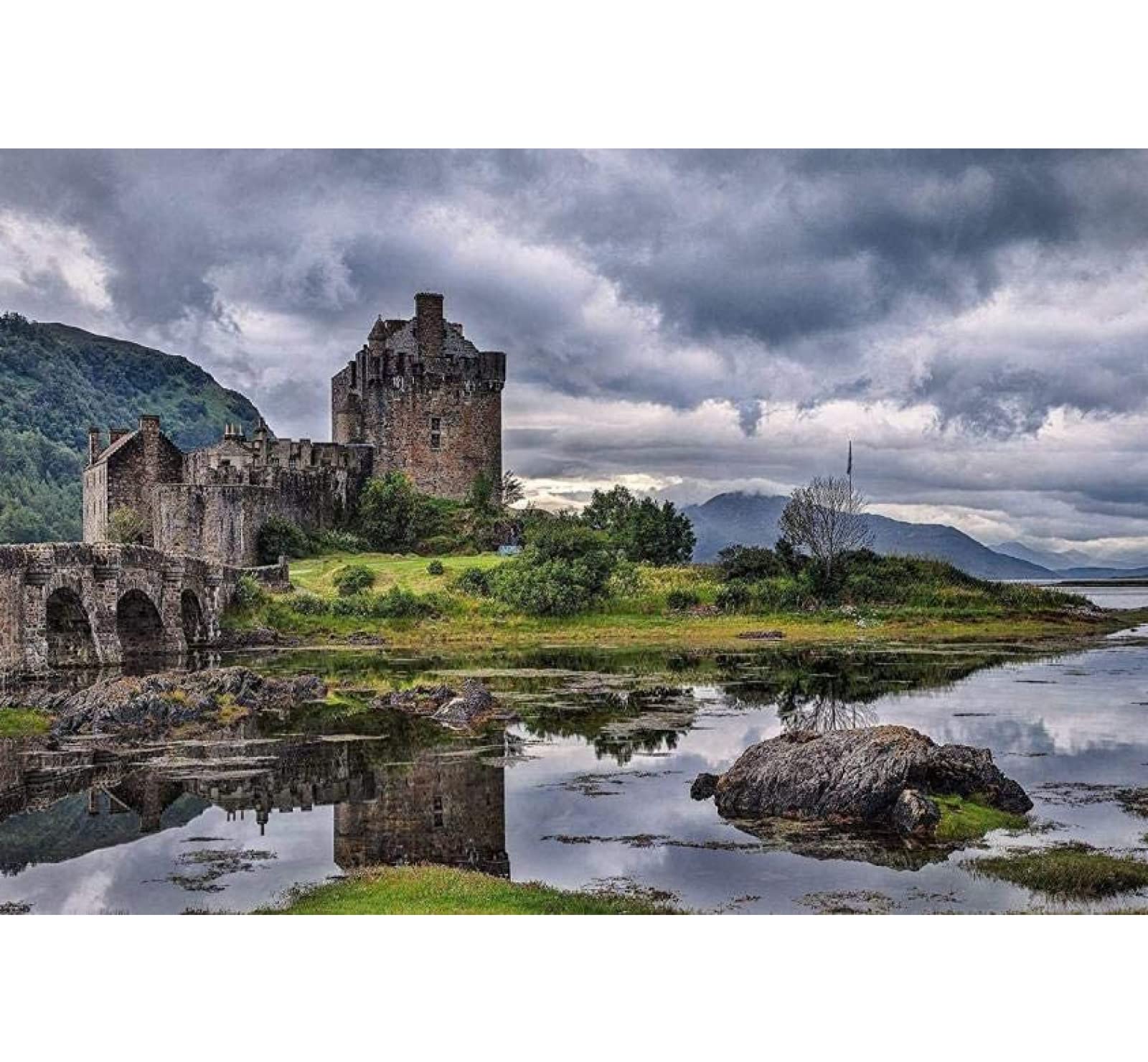 Kreuzstich Set Bunte Weihnachten - Vorgedruckte Leinwand 40x50cm