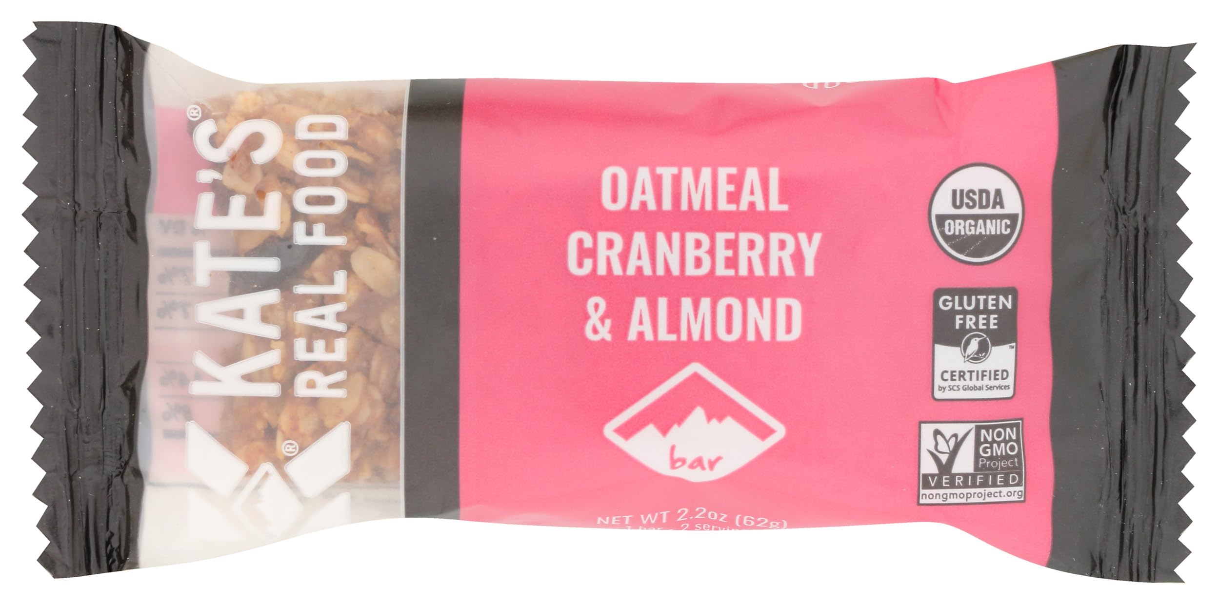 Kates Real Food Bar Oatmeal Crnbrry Almnd 2.2 OZ