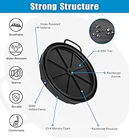 Vista 2 de Foxtune Asiento de cubo giratorio de 360 grados, tapa de cubo de 5 galones, cojín de asiento giratorio, silencioso, cómodo, resistente al agua