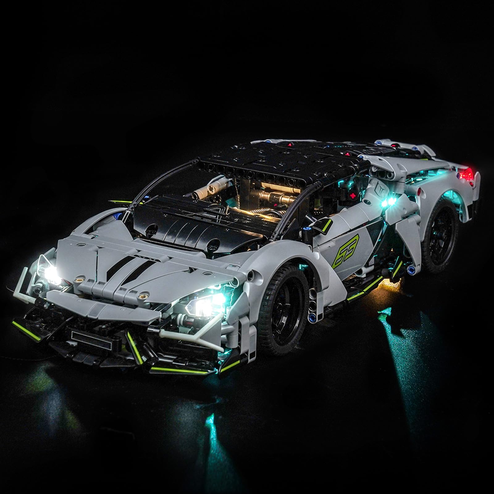 Light Kit Compatible with Lego L'amborghini Revuelto Super Sports Car 42214 (No Model)